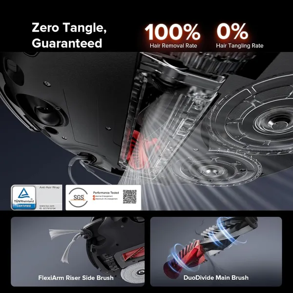 Roborock Saros 10R - Ultra Thin Design with Powerful Cleaning and Advanced StarSight Navigation for Efficient Home Cleaning