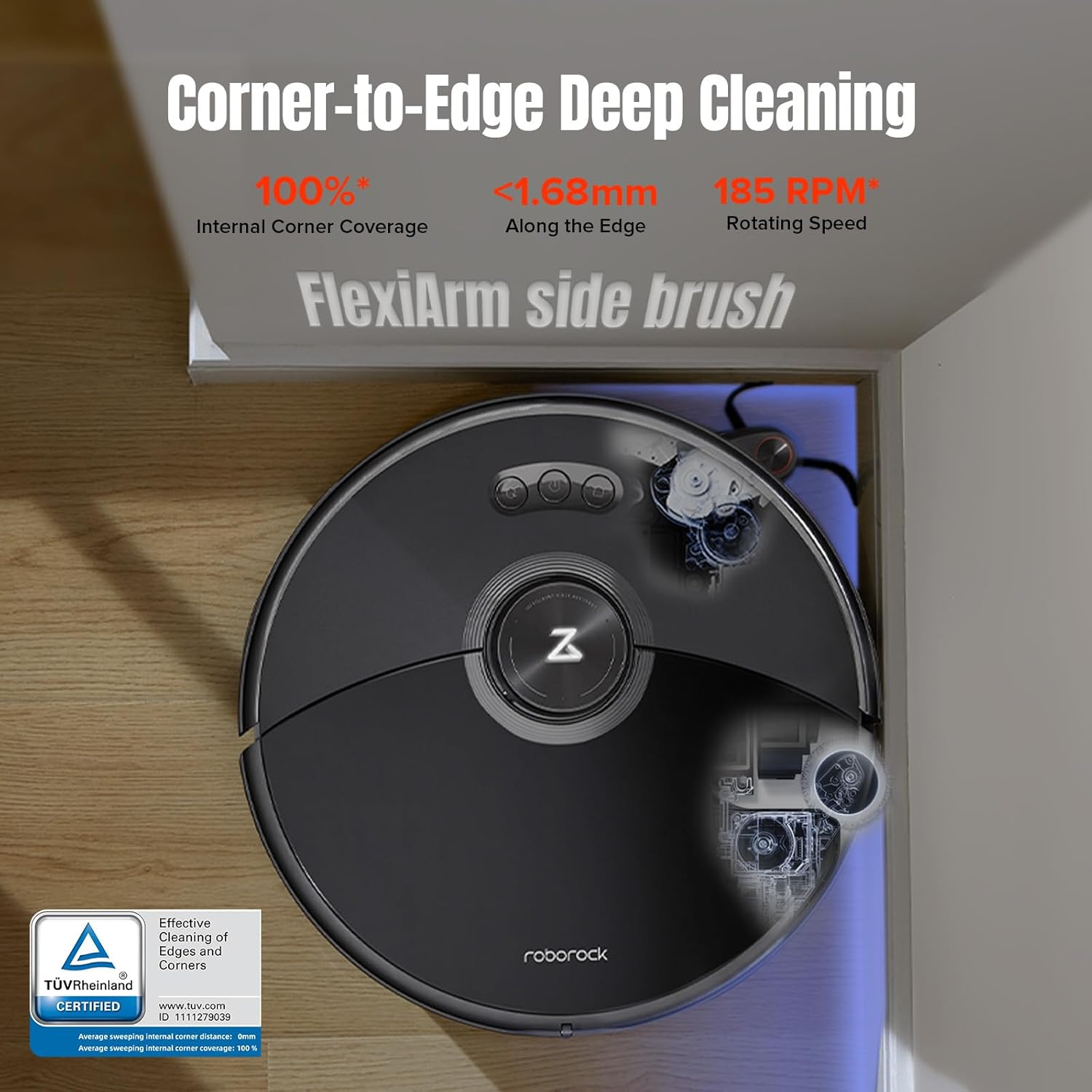 Roborock S8 MaxV Ultra - 10000Pa Extreme Suction with Hot Water Mop Washing, AI Obstacle Avoidance & Self-Cleaning Dock for Ultimate Home Cleaning