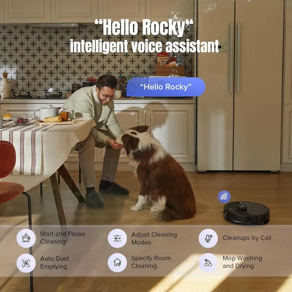 Roborock S8 MaxV Ultra - 10000Pa Extreme Suction with Hot Water Mop Washing, AI Obstacle Avoidance & Self-Cleaning Dock for Ultimate Home Cleaning