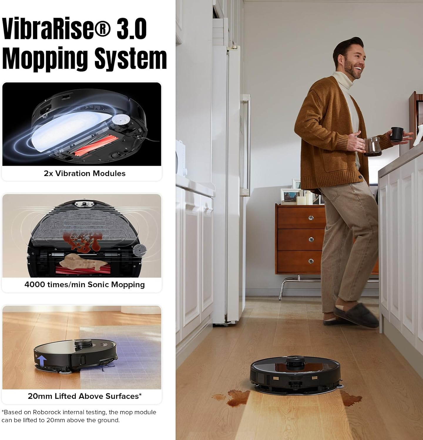 Roborock S8 MaxV Ultra - 10000Pa Extreme Suction with Hot Water Mop Washing, AI Obstacle Avoidance & Self-Cleaning Dock for Ultimate Home Cleaning