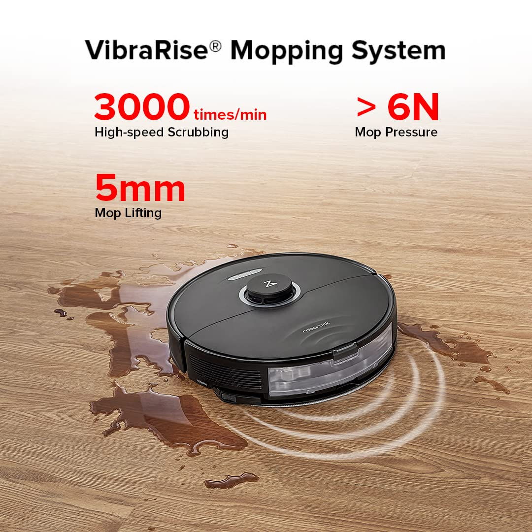 Roborock S8+ - Dual Brush Anti-Tangle Tech with 6000Pa Suction, AI Obstacle Avoidance & Self-Emptying Dock for Effortless Cleaning