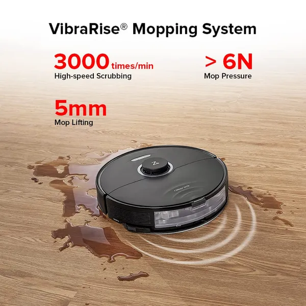 Roborock S8+ - Dual Brush Anti-Tangle Tech with 6000Pa Suction, AI Obstacle Avoidance & Self-Emptying Dock for Effortless Cleaning
