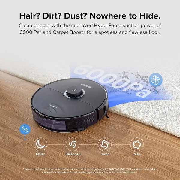Roborock S8 - 5500Pa Suction with AI Obstacle Avoidance & Auto-Lifting Mop for Seamless Floor Cleaning