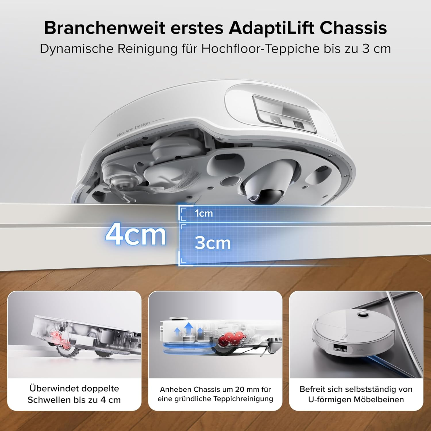 Roborock Qrevo Curv 2 Pro - 25,000Pa Suction with Auto Mop Separation & AdaptiLift Chassis for Perfect Carpet & Hardfloor Cleaning