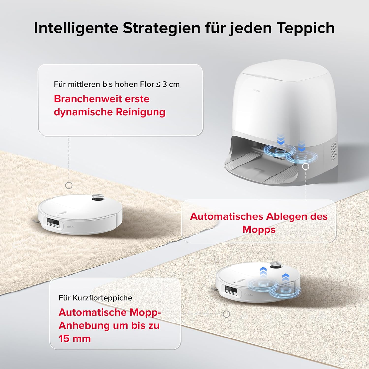 Roborock Qrevo Curv 2 Pro - 25,000Pa Suction with Auto Mop Separation & AdaptiLift Chassis for Perfect Carpet & Hardfloor Cleaning