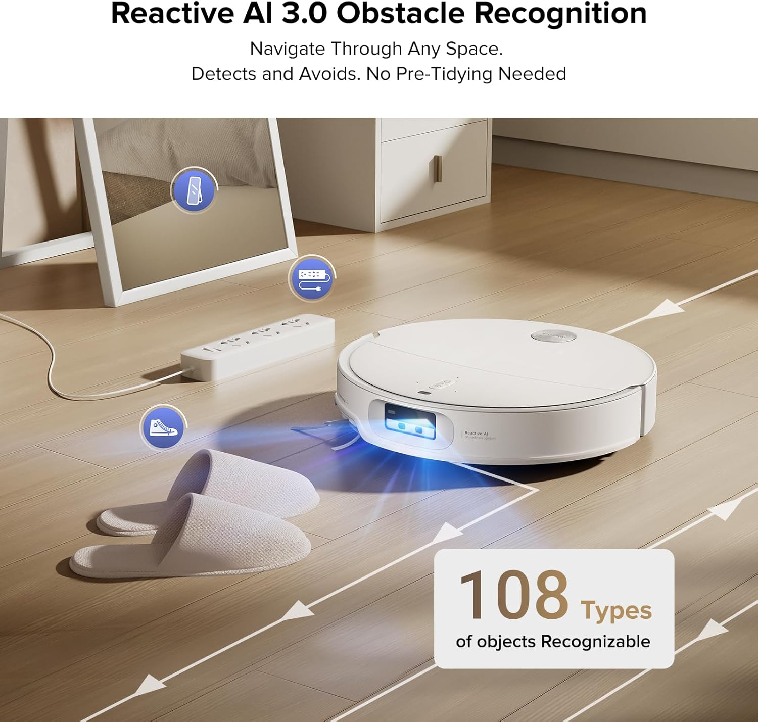 Roborock Qrevo CurvX - 25,000Pa HyperForce Suction with Auto Mop Separation & AdaptiLift Chassis for Perfect Carpet and Hardfloor Cleaning