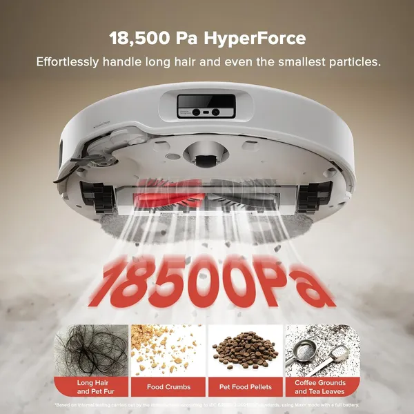 Roborock Qrevo Curv - 18500Pa Suction with AdaptiLift Chassis & Reactive AI 2.0 for Seamless Multi-Surface Cleaning