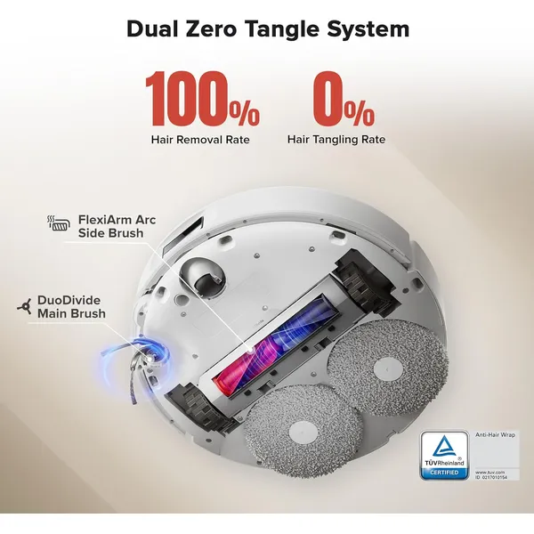 Roborock Qrevo Curv - 18500Pa Suction with AdaptiLift Chassis & Reactive AI 2.0 for Seamless Multi-Surface Cleaning