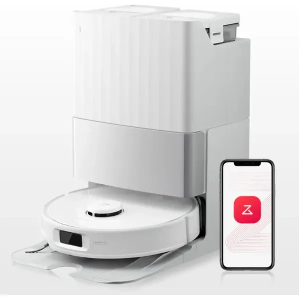 Roborock Qrevo EdgeC - 18,500Pa Suction with 75°C Hot Water Mop Washing & Voice Control for Pet Hair and Stain Removal