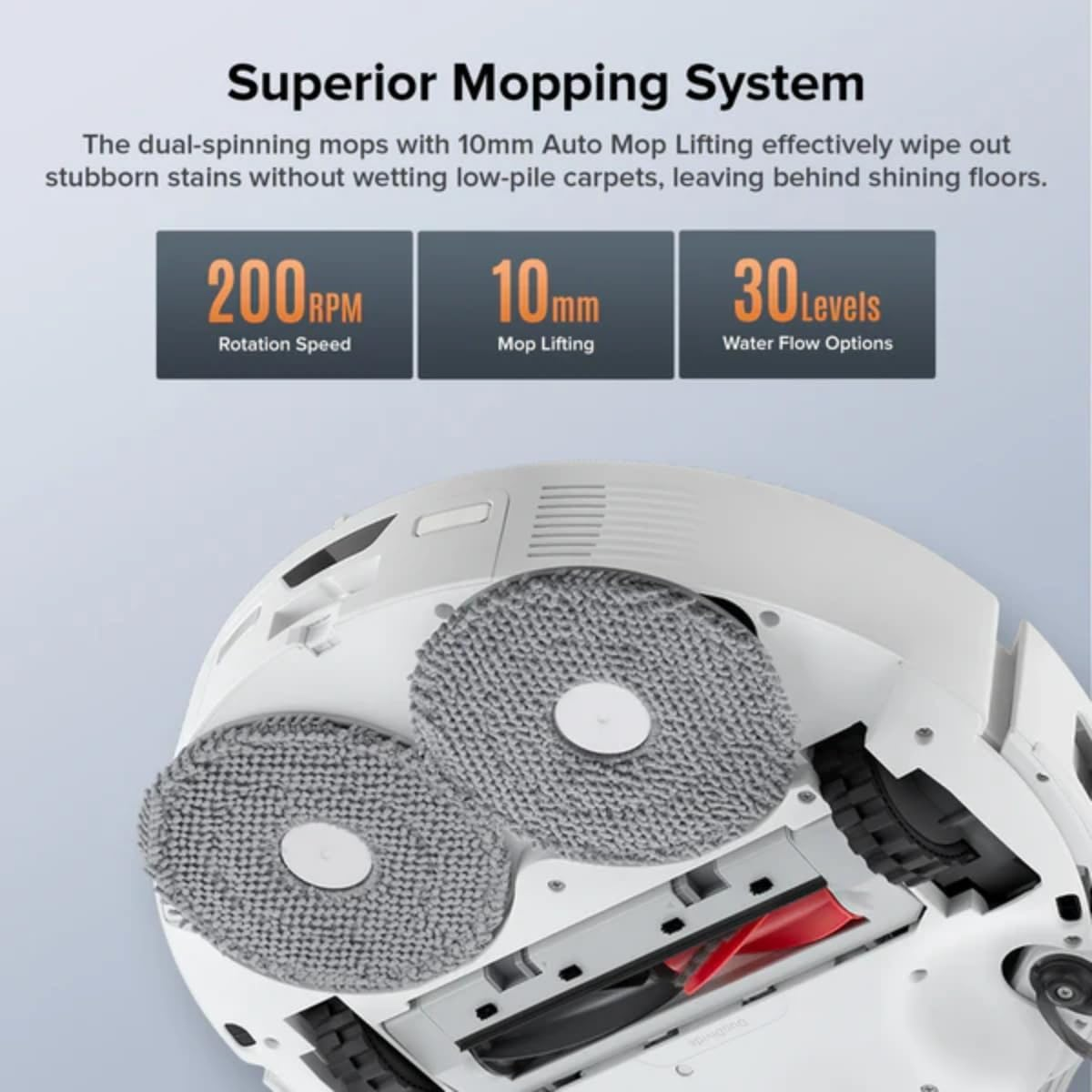 Roborock Qrevo EdgeC - 18,500Pa Suction with 75°C Hot Water Mop Washing & Voice Control for Pet Hair and Stain Removal