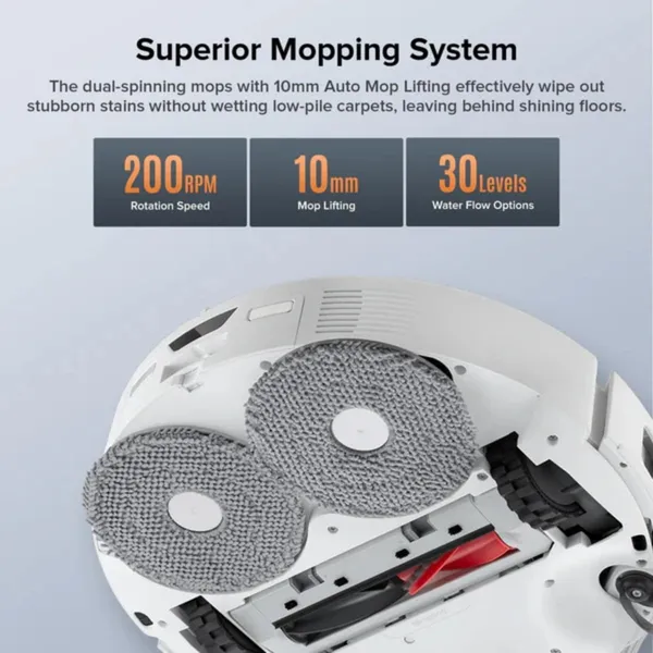 Roborock Qrevo EdgeC - 18,500Pa Suction with 75°C Hot Water Mop Washing & Voice Control for Pet Hair and Stain Removal