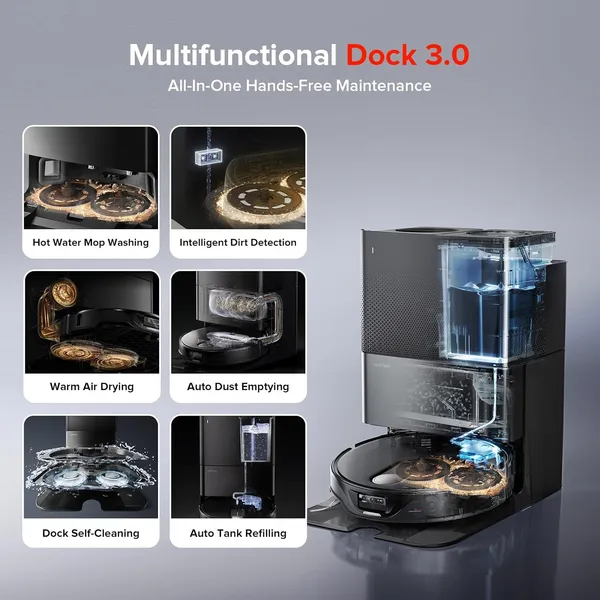 Roborock Qrevo Slim: Ultra-Slim Robot Vacuum Mop with 12000Pa Suction, FlexiArm Edge Cleaning & Dual Anti-Tangle System