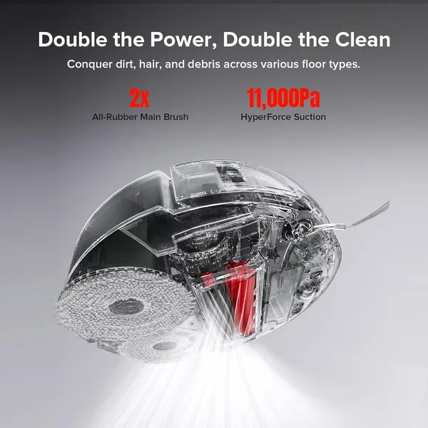 Roborock Qrevo Slim: Ultra-Slim Robot Vacuum Mop with 12000Pa Suction, FlexiArm Edge Cleaning & Dual Anti-Tangle System