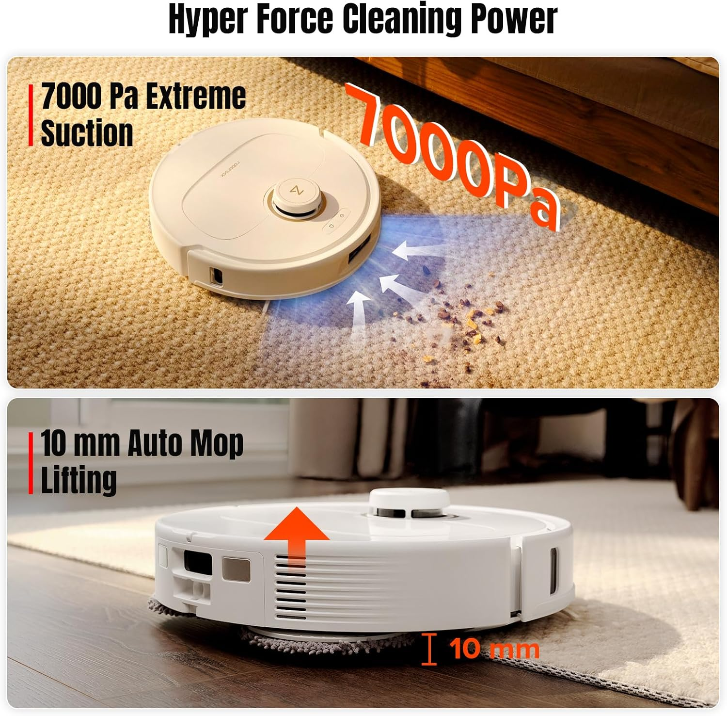 Roborock Qrevo MaxV: 7000Pa Suction Robot Vacuum Mop with Hot Water Wash, FlexiArm Edge Cleaning & Reactive AI Obstacle Avoidance