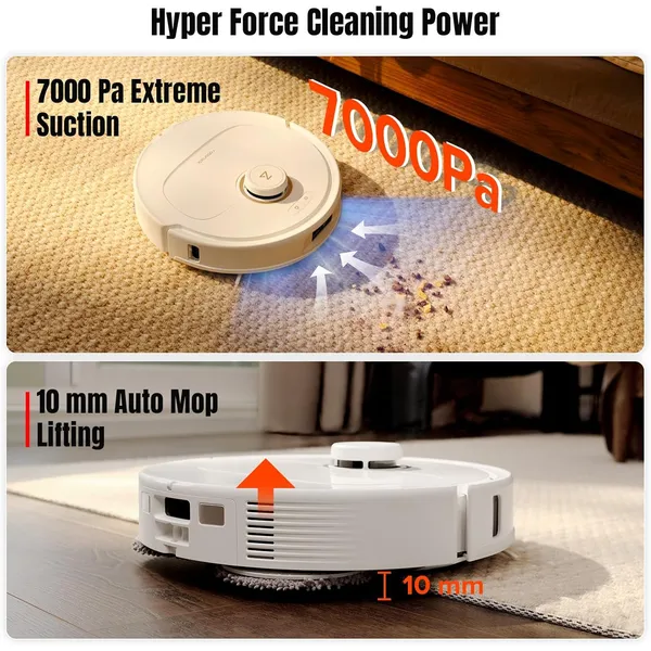 Roborock Qrevo MaxV: 7000Pa Suction Robot Vacuum Mop with Hot Water Wash, FlexiArm Edge Cleaning & Reactive AI Obstacle Avoidance