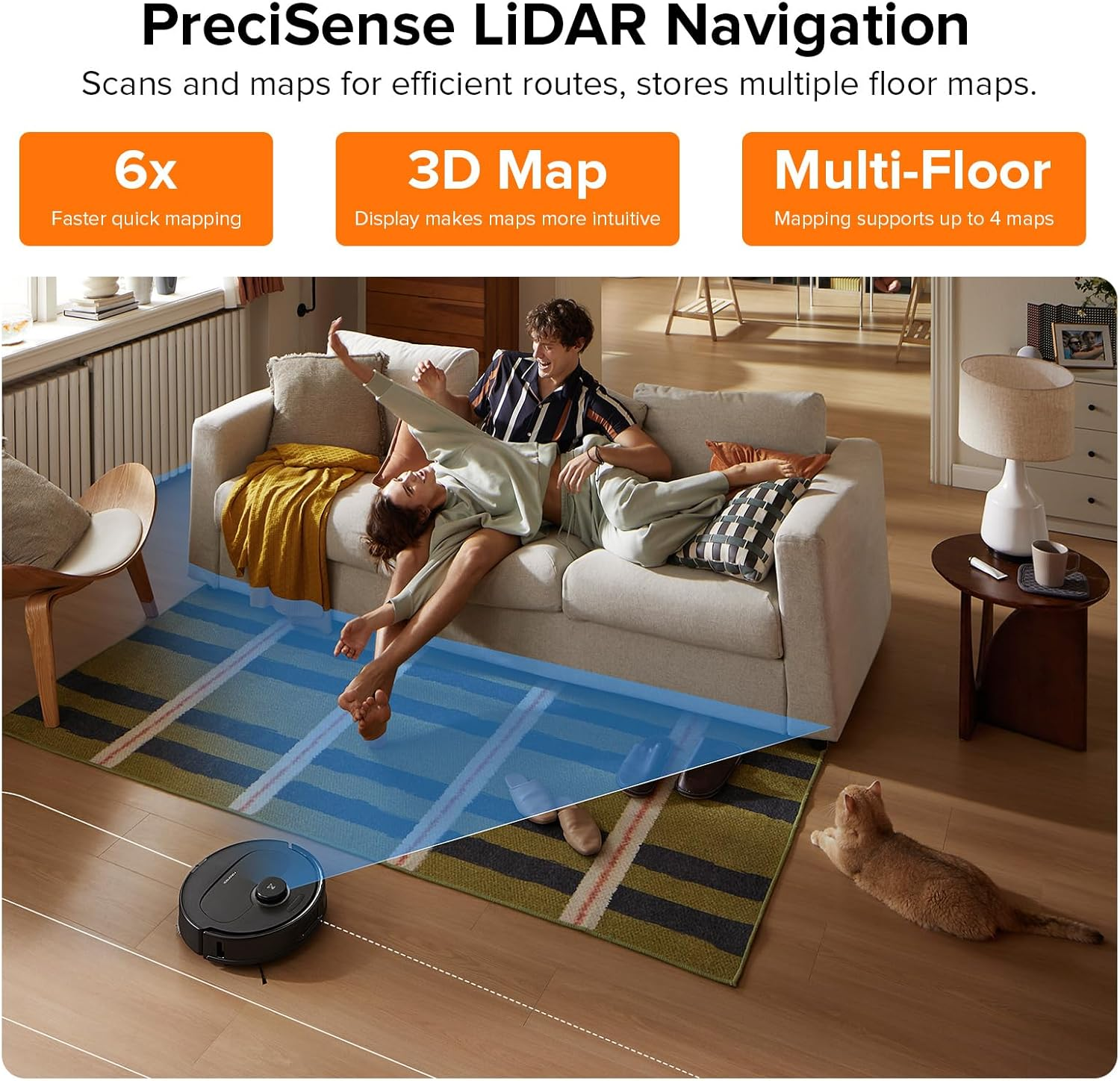 Roborock Qrevo Plus: Robot Vacuum Mop with FlexiArm Edge Cleaning, 7000Pa Suction & Auto Mop Washing