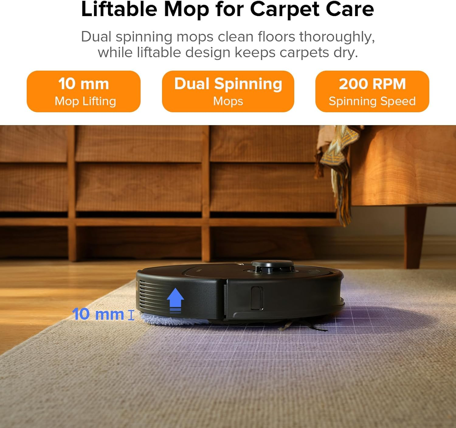 Roborock Qrevo Pro: 7000Pa Suction Robot Vacuum Mop with FlexiArm Edge Cleaning, Hot Water Wash & Auto Mop Lifting