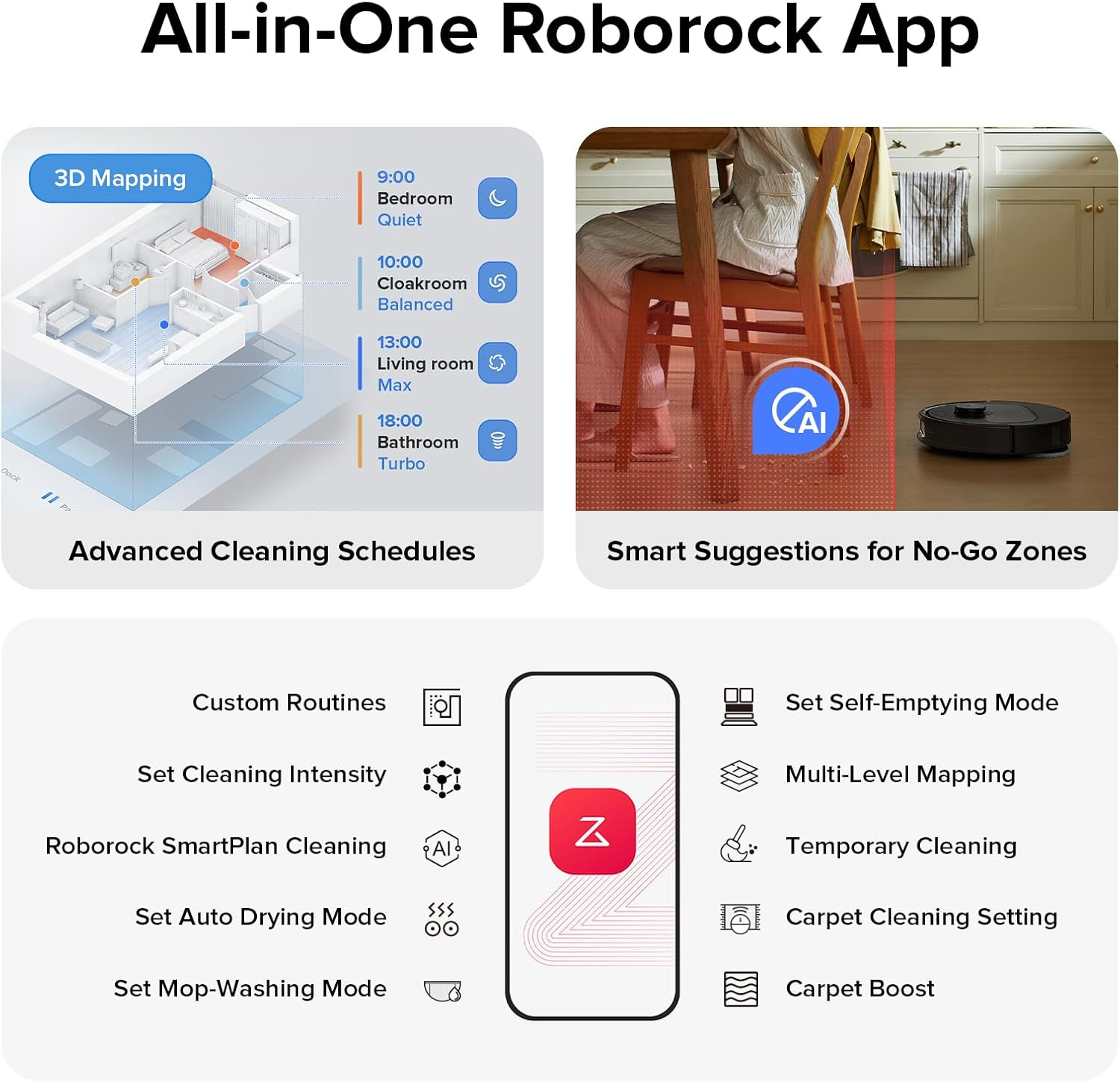 Roborock Qrevo S: 7000Pa Suction Robot Vacuum Mop with Multifunctional Dock & Auto Mop Lifting