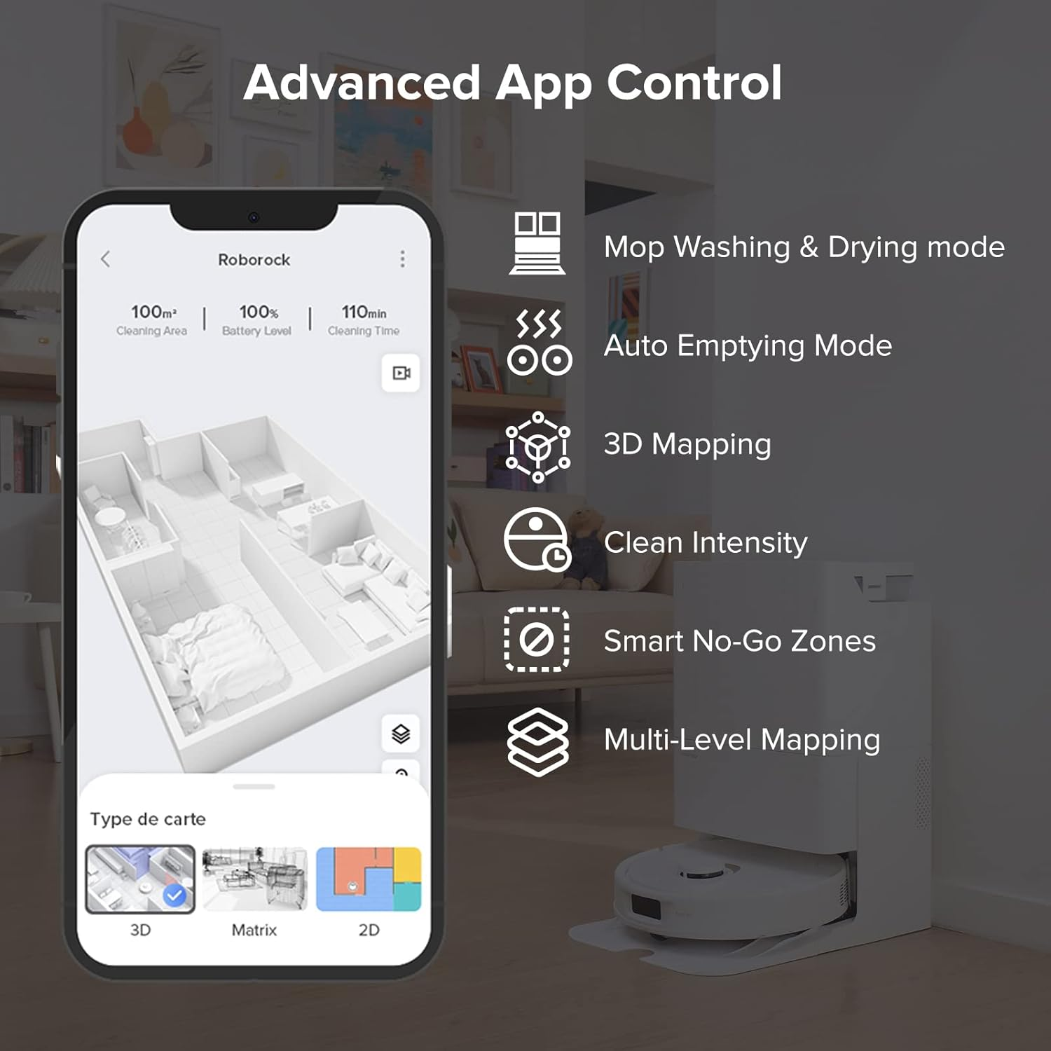 Roborock Qrevo: 5500Pa Suction Robot Vacuum Mop with Multifunctional Dock and Auto Mop Lifting