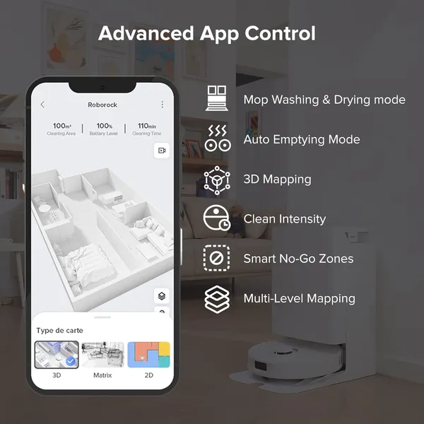 Roborock Qrevo: 5500Pa Suction Robot Vacuum Mop with Multifunctional Dock and Auto Mop Lifting