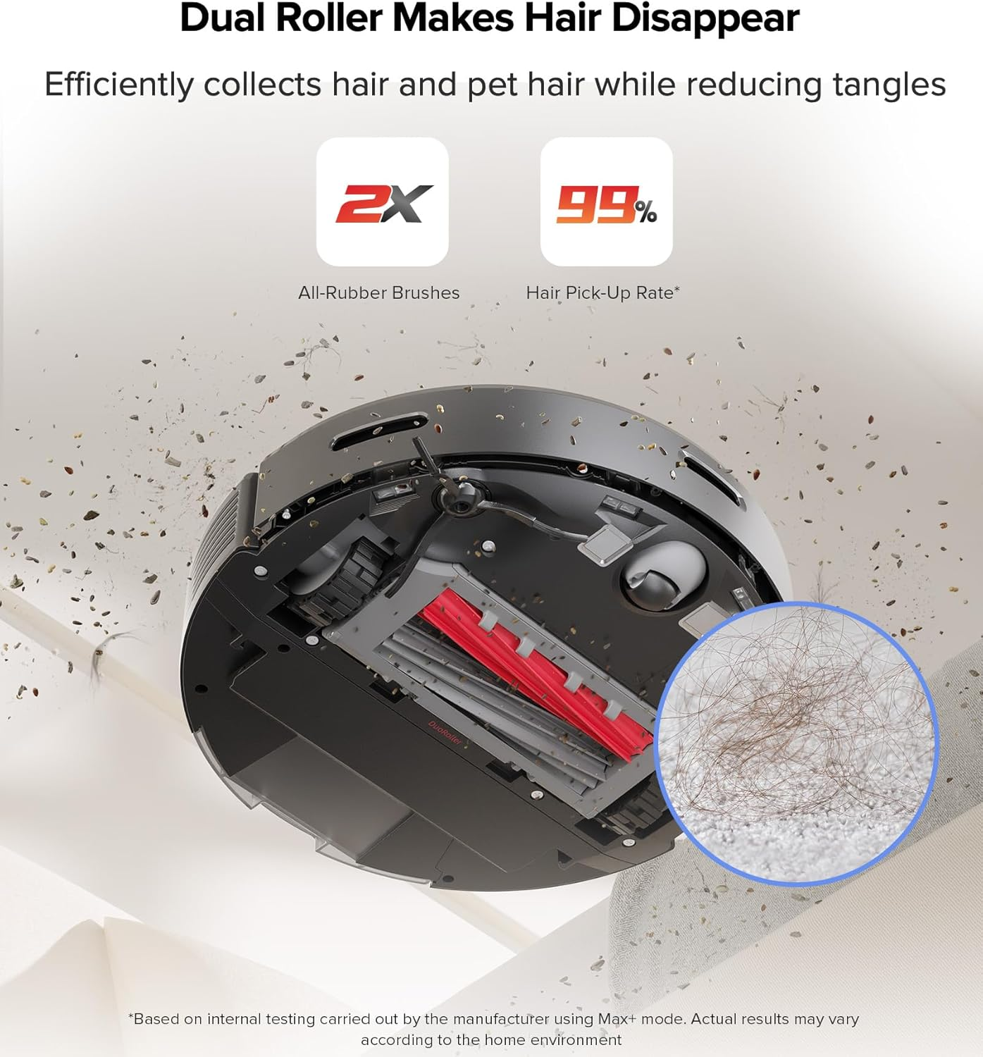 Roborock Q5 Max+: 5500Pa Suction Robot Vacuum with Auto-Empty Dock & DuoRoller Anti-Tangle Brush