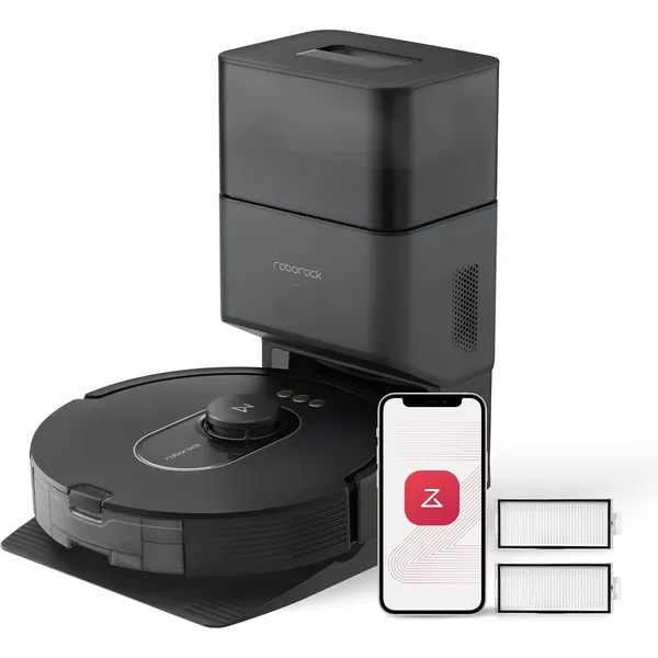 Roborock Q5 DuoRoller+: 5500Pa Suction Robot Vacuum with Auto-Empty Dock & Anti-Tangle Dual Brushes
