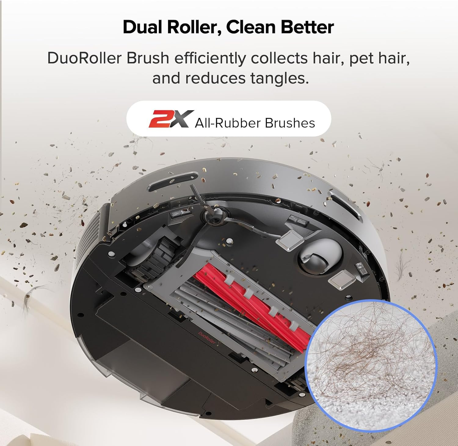 Roborock Q5 DuoRoller+: 5500Pa Suction Robot Vacuum with Auto-Empty Dock & Anti-Tangle Dual Brushes