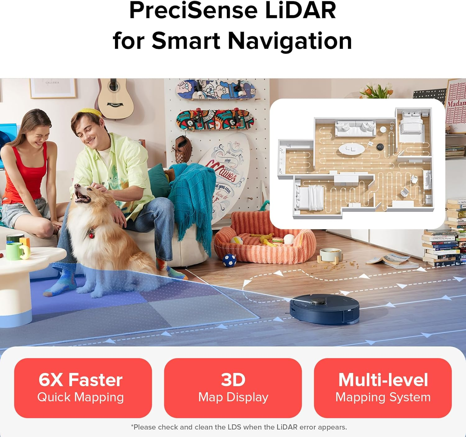 Roborock Q5 Pro: 5500Pa Suction Robot Vacuum Mop with DuoRoller Brush & PreciSense LiDAR Navigation