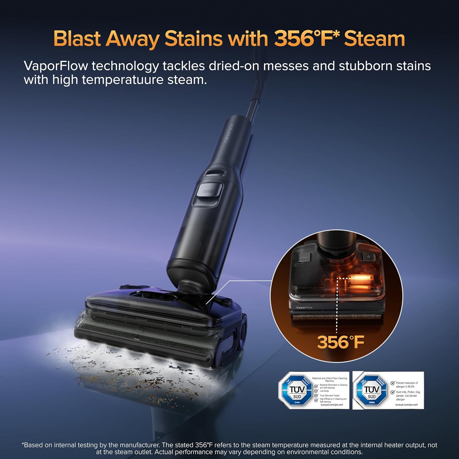 Roborock F25 Ultra Steam & Hot Water Wet Dry Vacuum Cleaner – 22000 Pa Suction, Self-Cleaning, Smart App Control