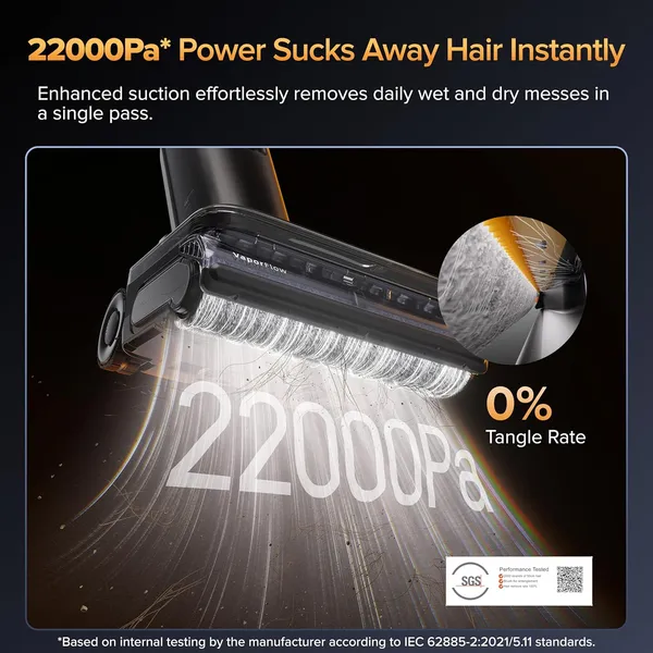 Roborock F25 Ultra Steam & Hot Water Wet Dry Vacuum Cleaner – 22000 Pa Suction, Self-Cleaning, Smart App Control