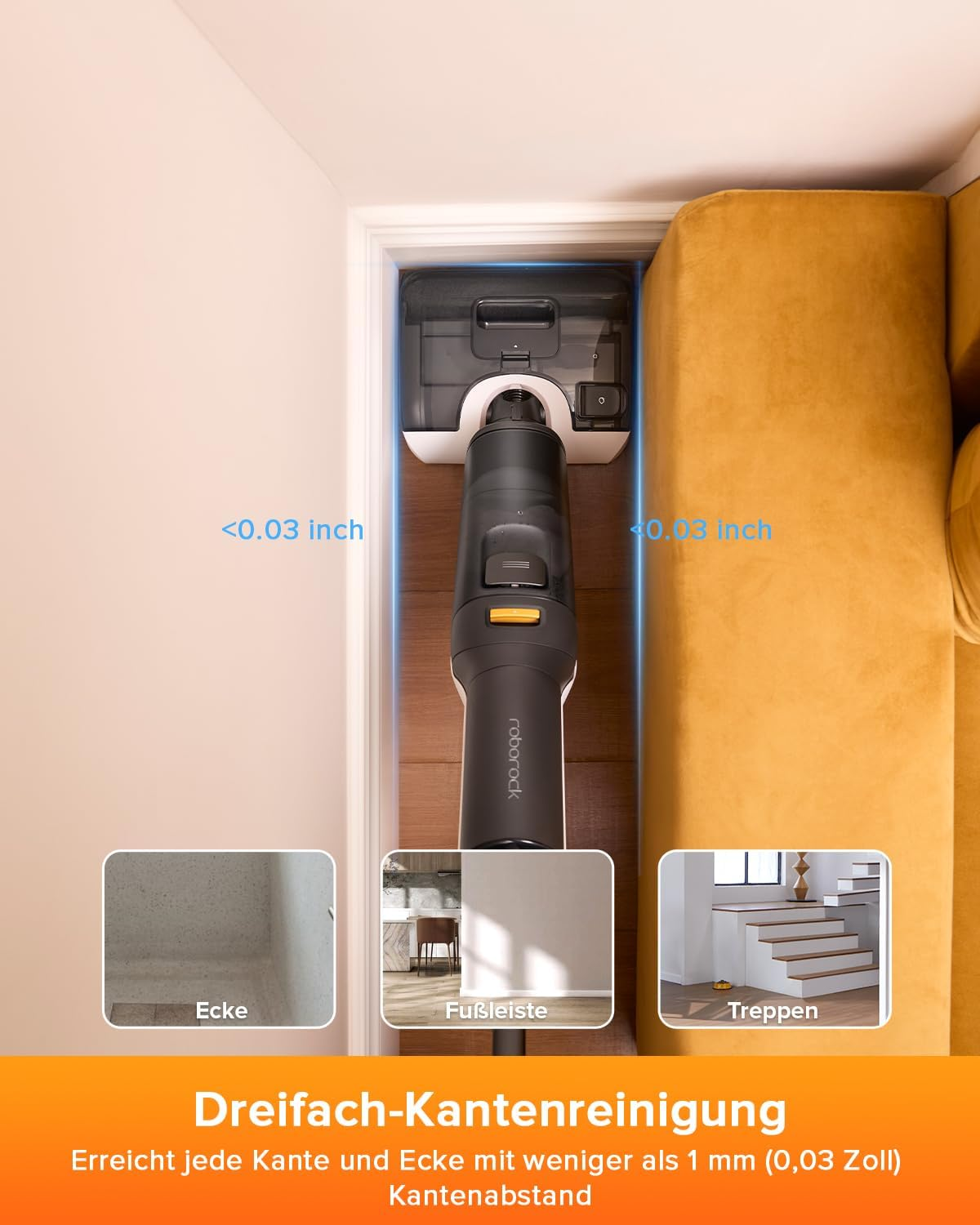 Roborock F25 LT Cordless Wet Dry Vacuum with 20000Pa Suction & 90°C Self-Cleaning Dual Scrapers