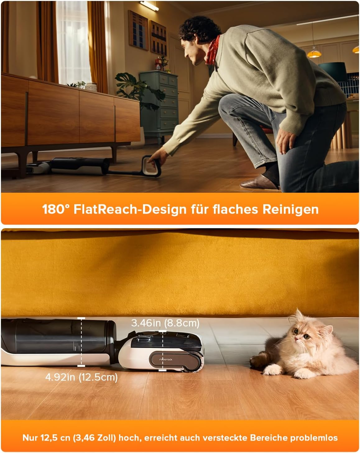 Roborock F25 LT Cordless Wet Dry Vacuum with 20000Pa Suction & 90°C Self-Cleaning Dual Scrapers