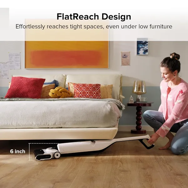 Roborock Flexi Lite Lightweight Cordless Wet Dry Vacuum – 17000Pa Suction & FlatReach Low-Profile Cleaning