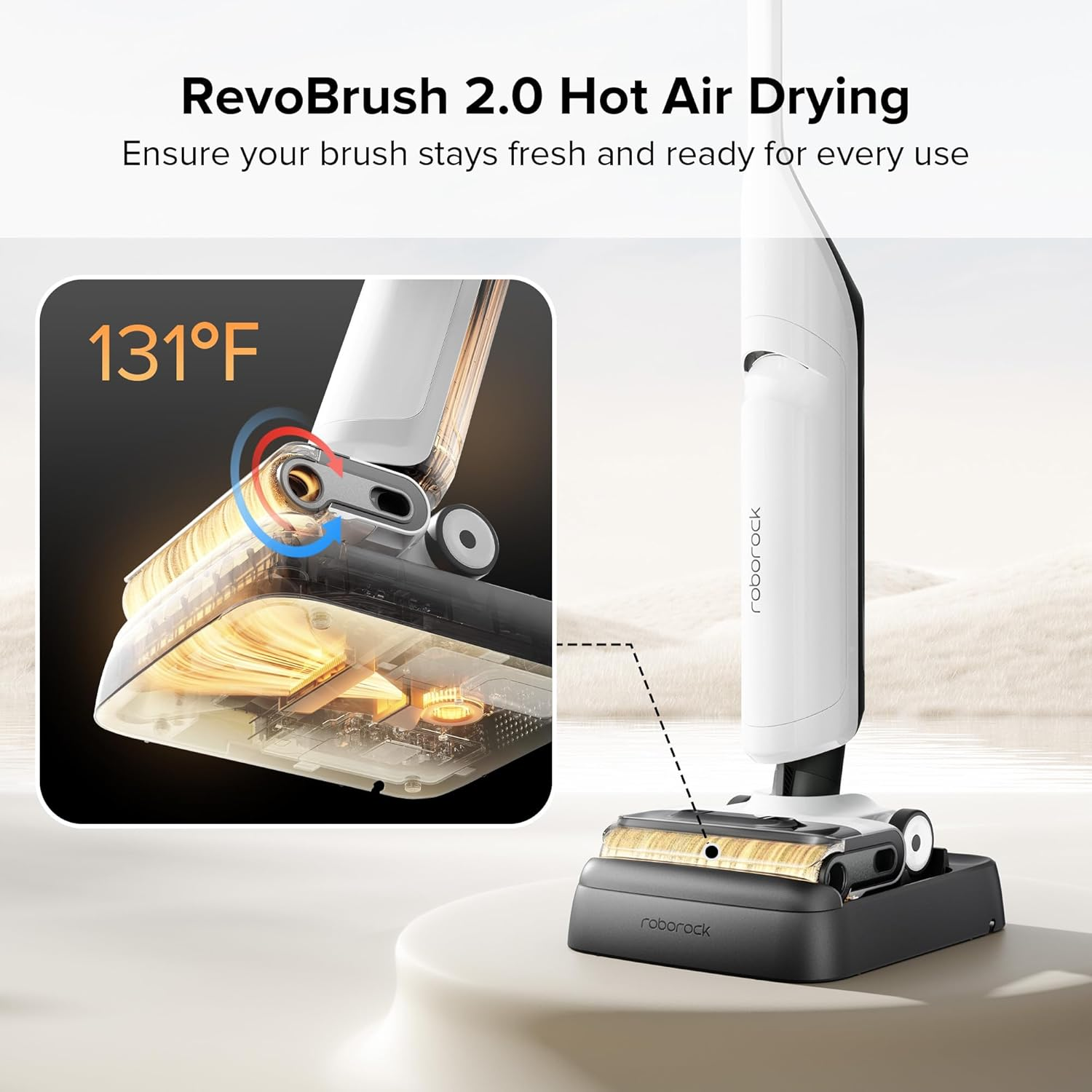 Roborock Flexi Cordless Wet Dry Vacuum – 17000Pa Suction, FlatReach Design & 60°C Hot Water Self-Cleaning