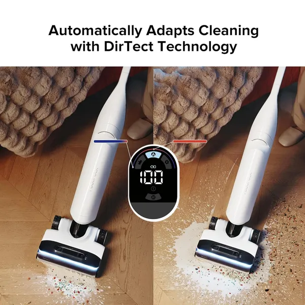 Roborock Flexi Cordless Wet Dry Vacuum – 17000Pa Suction, FlatReach Design & 60°C Hot Water Self-Cleaning