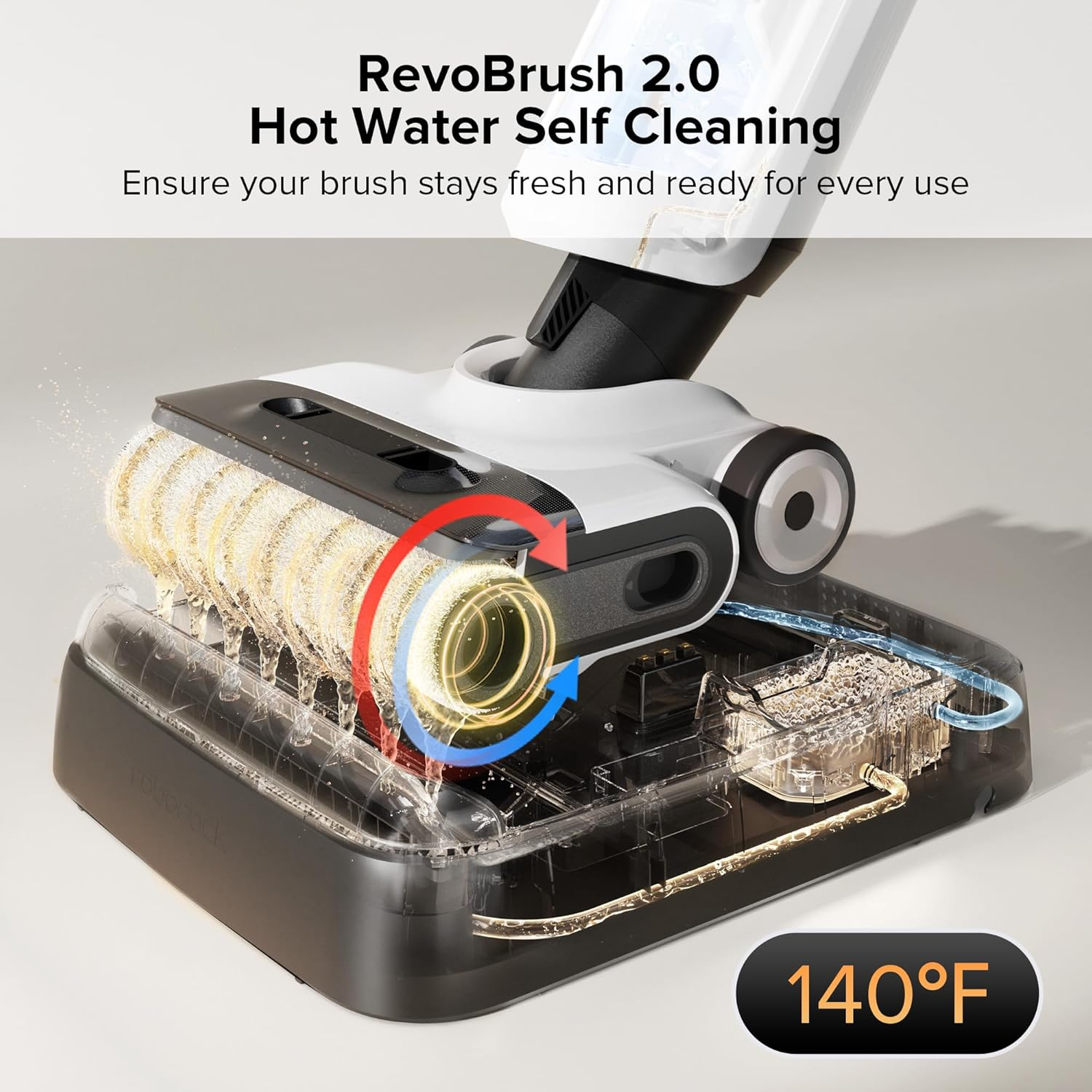 Roborock Flexi Cordless Wet Dry Vacuum – 17000Pa Suction, FlatReach Design & 60°C Hot Water Self-Cleaning