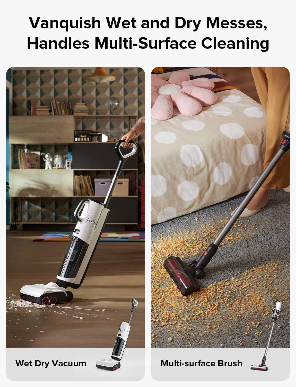 Roborock Dyad Pro Combo 5-in-1 Cordless Wet Dry Vacuum – 17000Pa Suction, DyadPower & Self-Cleaning System