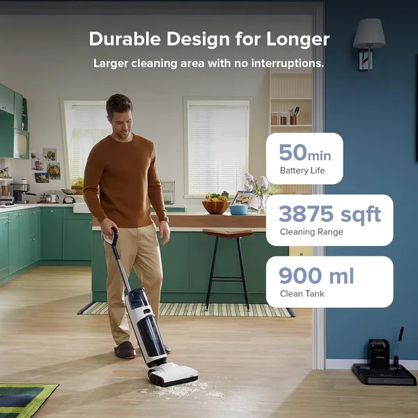 Roborock Dyad Air Cordless Wet Dry Vacuum – 17000Pa Suction, DirTect Sensor & RevoBrush Self-Cleaning