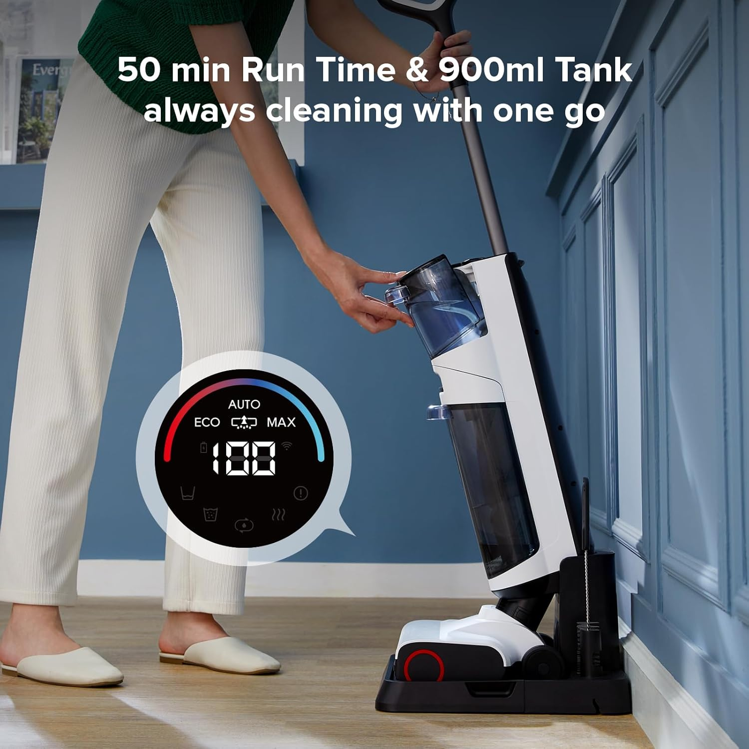 Roborock Dyad Air Cordless Wet Dry Vacuum – 17000Pa Suction, DirTect Sensor & RevoBrush Self-Cleaning