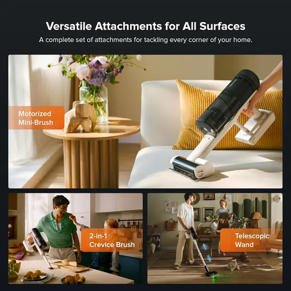 Roborock H60 Hub Pro Cordless Stick Vacuum – 170AW Suction, 3L Auto-Empty Dock & 140° Green Light Detection