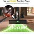 Roborock H60 Ultra Cordless Stick Vacuum – 210AW Suction, 140° Green Light & 90° Bendable Wand