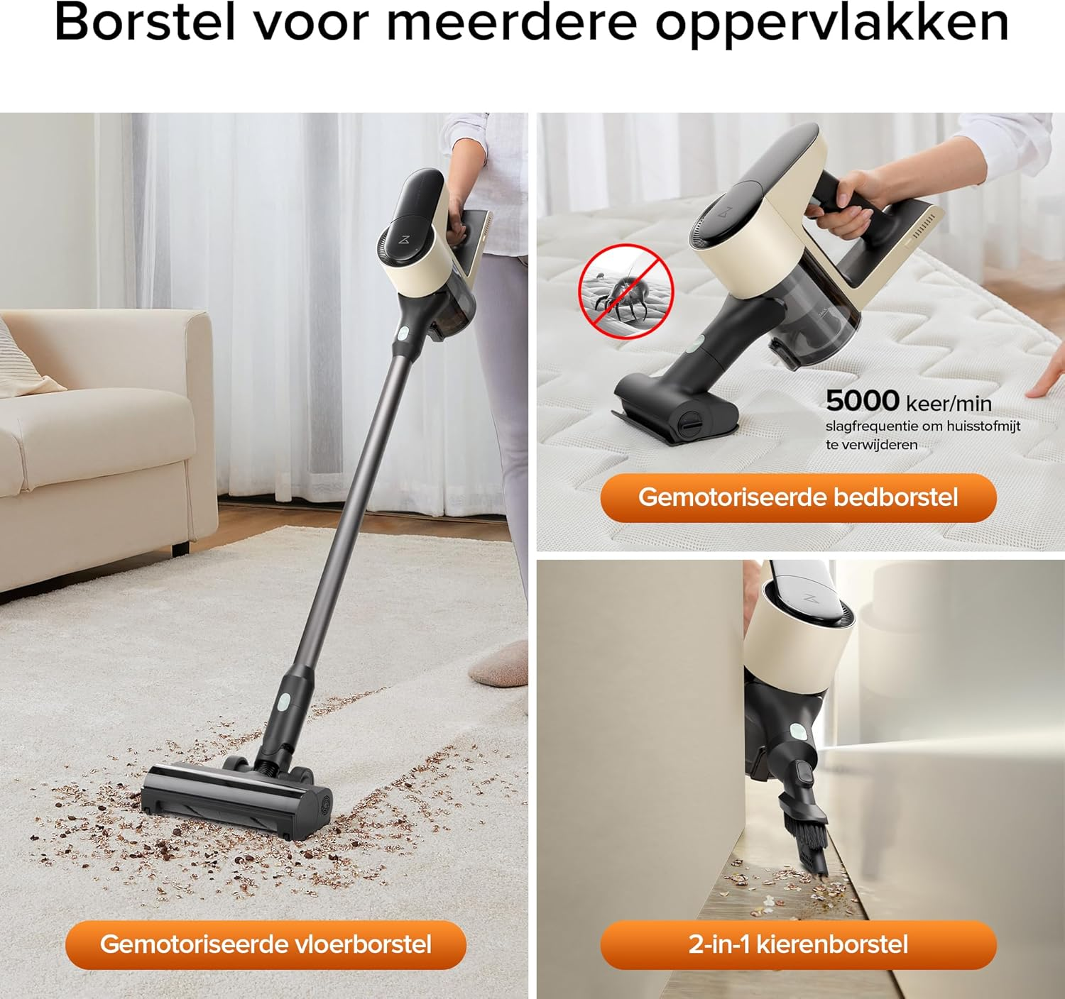Roborock H5 Cordless Stick Vacuum – 158AW Suction, 1.55kg Lightweight & 99.997% HEPA Filtration