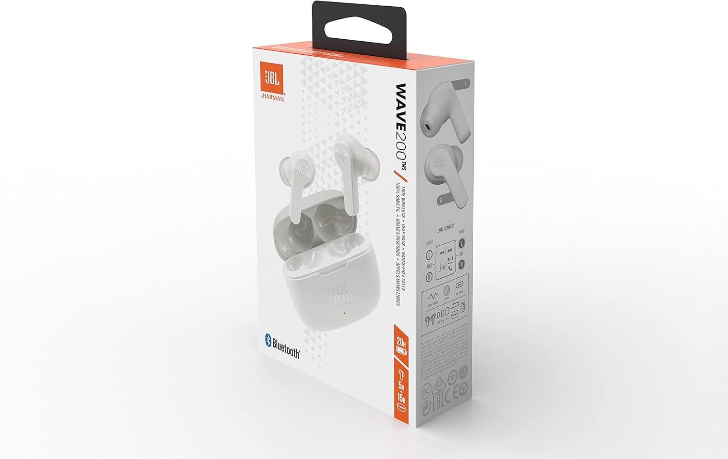 JBL Wave 200TWS True Wireless Earbuds – 20H Playtime, 8mm Deep Bass & IPX2 Sweat Resistant