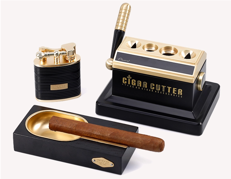 luxury wood box packing 15.5*11*9cm,1565g 4 cutter holes metal